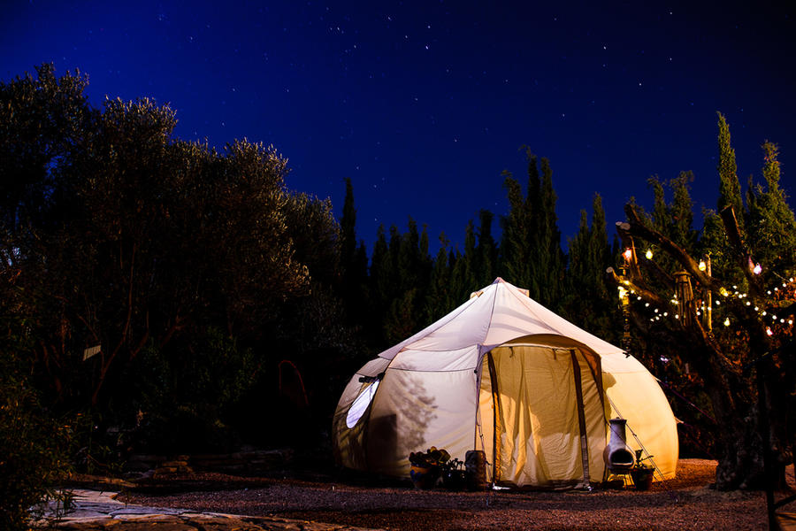 Camping on luxurious camping spots in Spain.