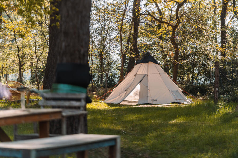 Camping med telt i Tyskland