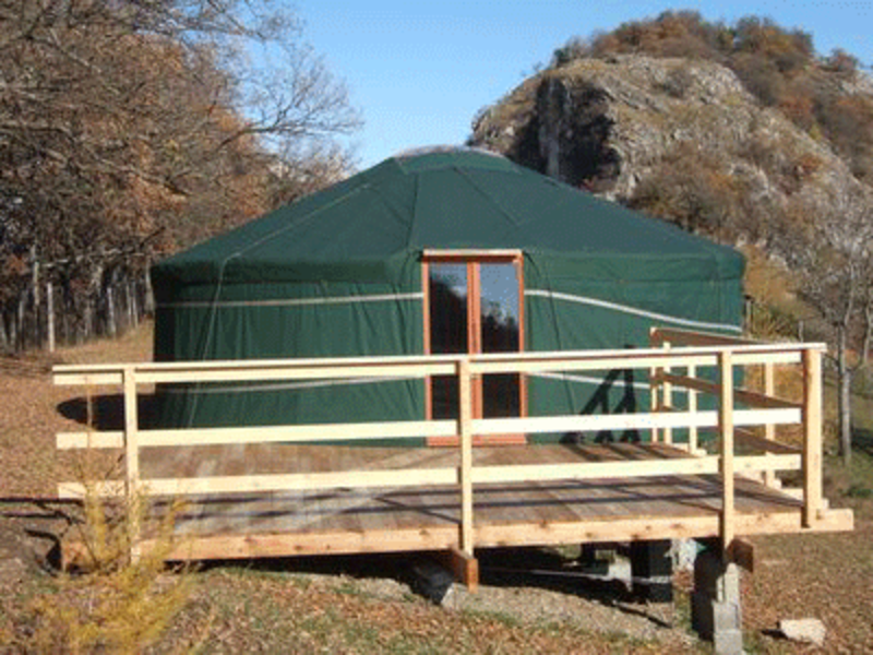 camping Camping yurt op een bergboerderij