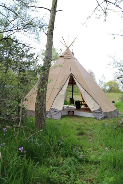 camping Tipi tent in Duingebied op de zuidpunt van Texel