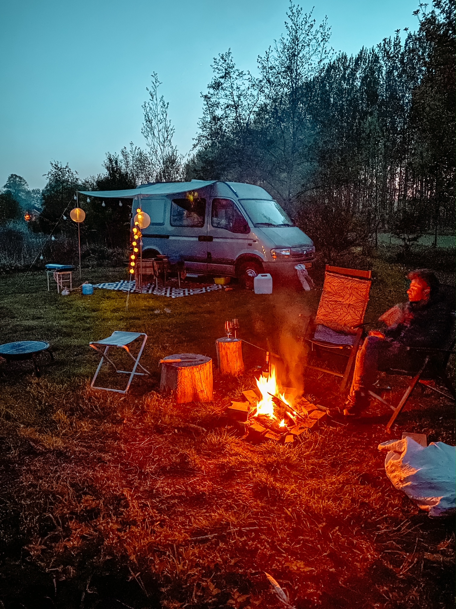 camping activities campfire