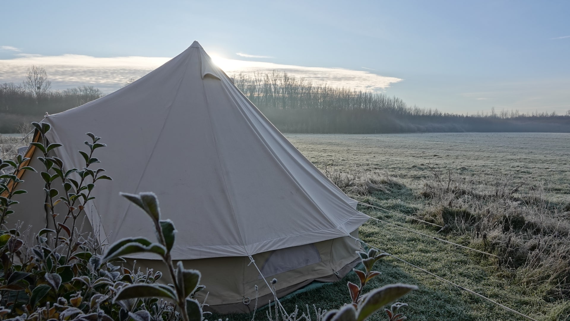 Kamperen in de winter tent
