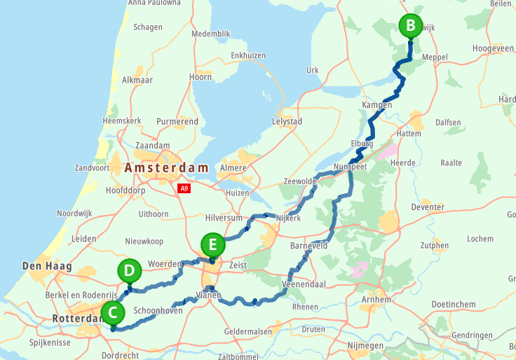 Caravan Route from Utrecht