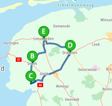 Routetrip through Friesland