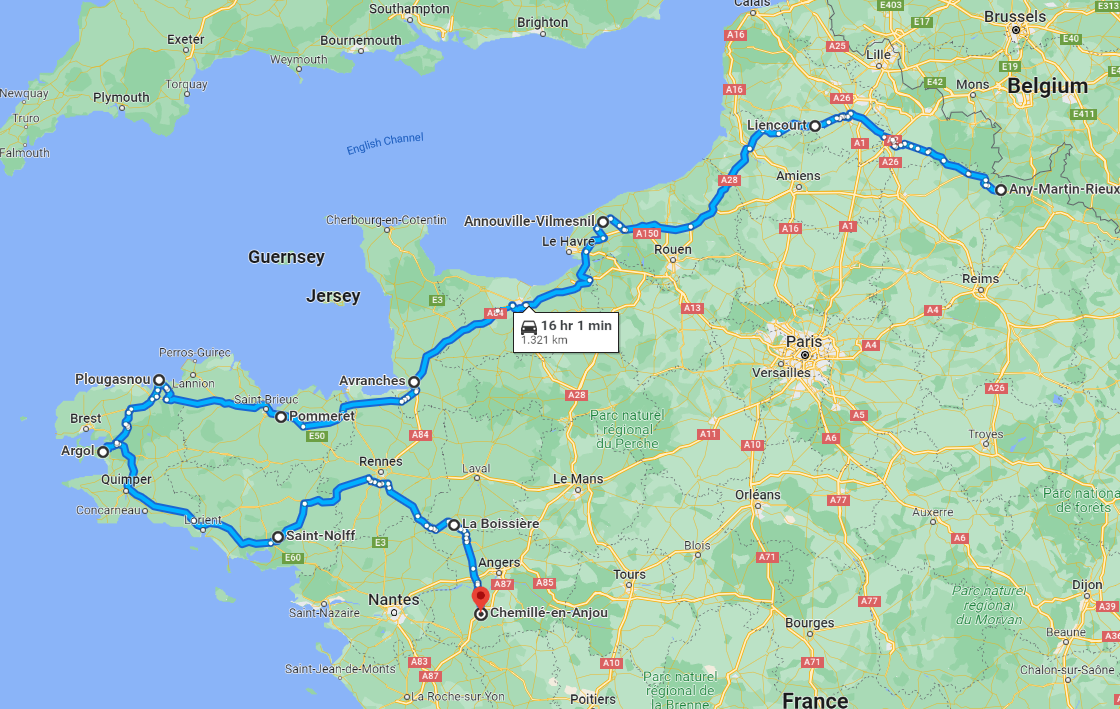 North of France road trip itinerary